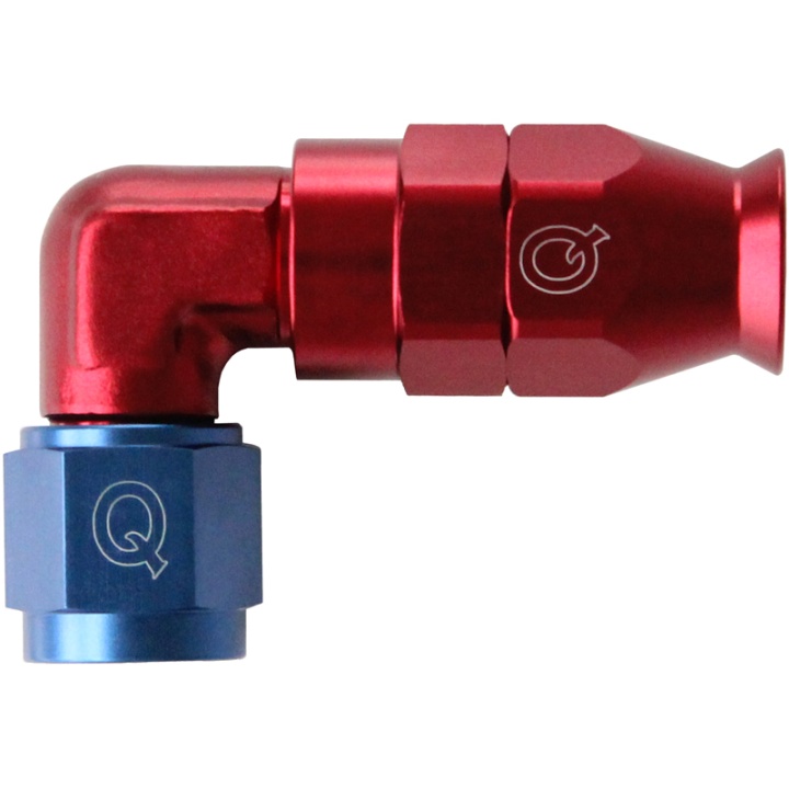 QG6090F-08 90° AN8 – Smidd PTFE Slangände QSP