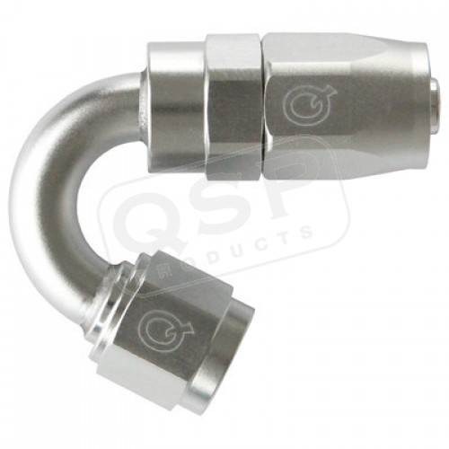 QGZ336-1508 150° AN8 Slangände - Silver QSP