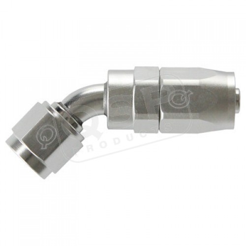 QGZ336-4508 45° AN8 Slangände - Silver QSP