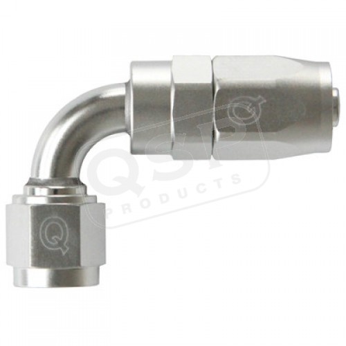 QGZ336-9004 90° AN4 Slangände - Silver QSP