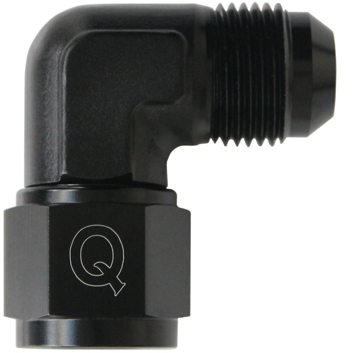 QGZ9211-06 AN6 90° Adapter Hona / Hane Vridbar - Svart QSP