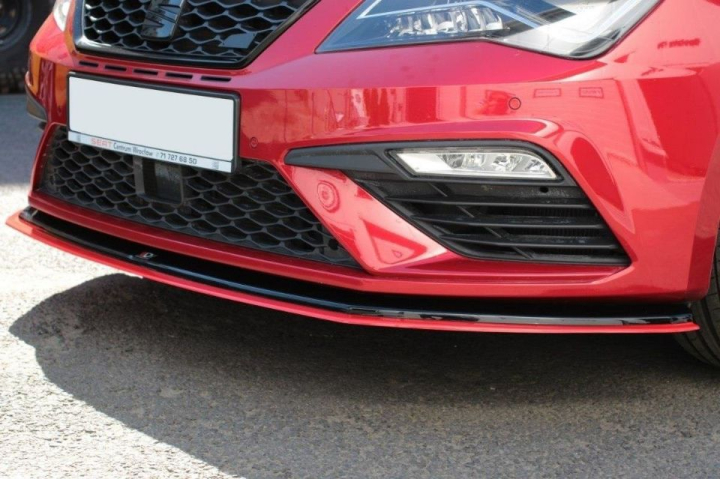 Seat Leon Cupra / FR MK3 Facelift 2017-2020 Frontläpp / Frontsplitter V.3 Maxton Design i gruppen Välj bilmodell / Seat / Leon Mk3 12-20 / Styling hos DDESIGN AB (SE-LE-3F-CU-FD1G-FD3RED)