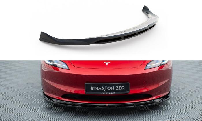 Tesla Model 3 Highland (Facelift) 2023+ Frontsplitter V.1 Maxton Design i gruppen Välj bilmodell / Tesla Motors / Tesla Model 3 2017+ / Styling hos DDESIGN AB (TE-MODEL3-1F-FD1G-FD1RG)