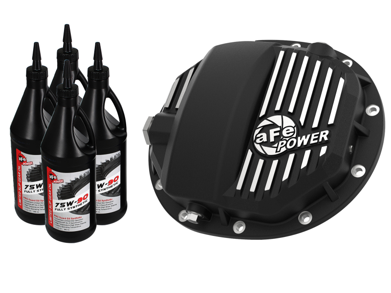 GM Silverado/Sierra 1500 2014-2023 (AAM 9.5/9.76) Pro Series Diffkåpa Med Olja aFe Power - Svart i gruppen Välj bilmodell / Chevrolet / Silverado 14+ / Tuning hos DDESIGN AB (afe46-71121B)