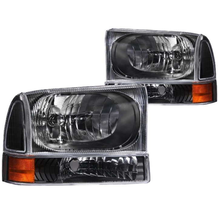 anz111080-1154 FORD Excursion 2000-2004 Crystal Strålkastare Svarta ANZO