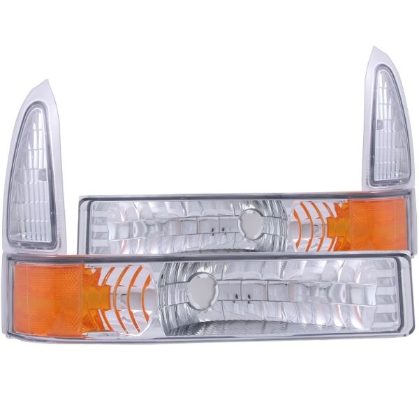 anz511039-1591 FORD Excursion 2000-2004 Euro Parkeringsljus Krom / Orange Reflektor ANZO