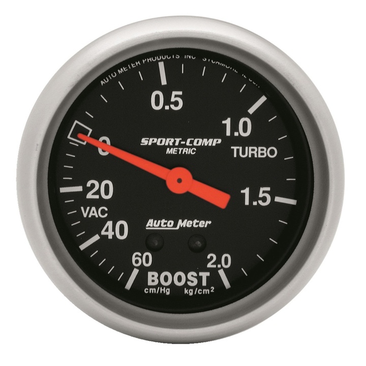 atm3401-J Laddtrycksmätare 66.7mm 60 CM HG / 2.1KG/CM2 (Mekanisk) SPORT-COMP