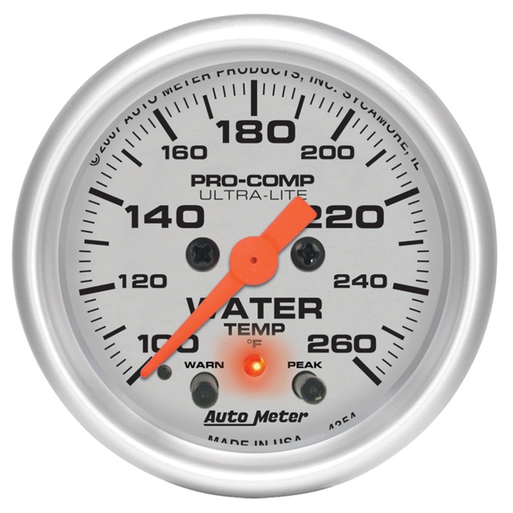 atm4354 Vattentempmätare 52mm 260ºF (Digital Stepper-motor) Ultra-Lite