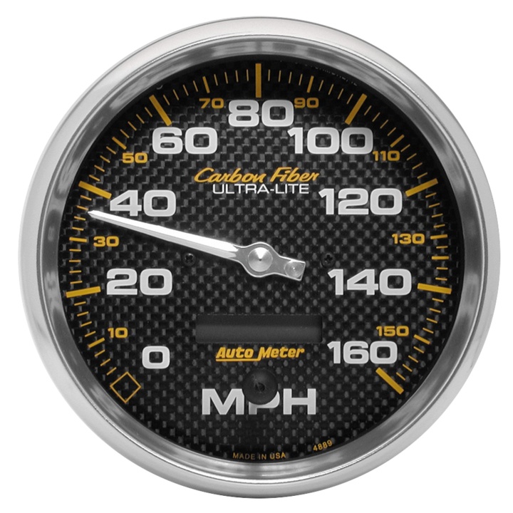 atm4889 Hastighetsmätare 127mm 160MPH (Elektrisk). Programerbar CARBON FIBER