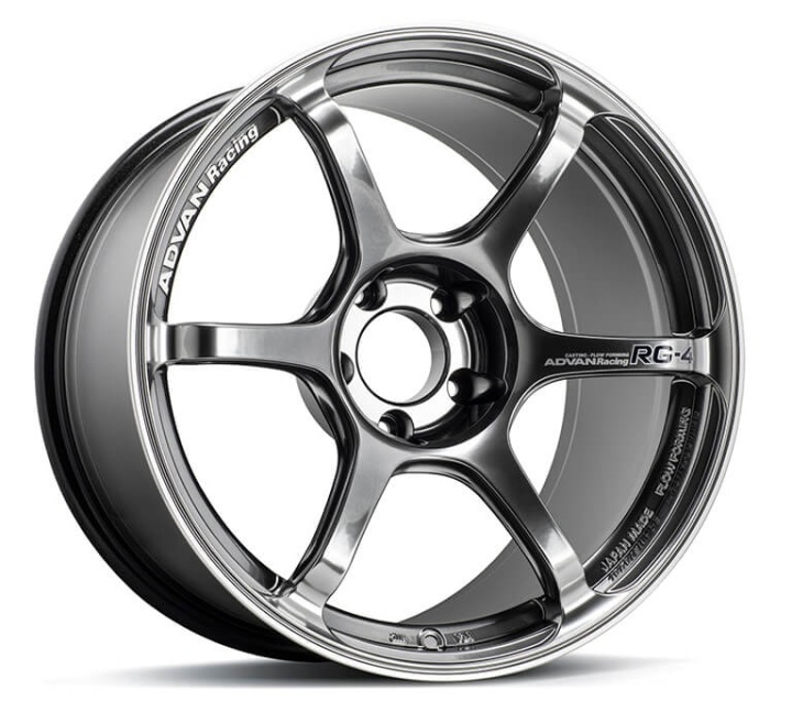 avnYA48F50DHBR Advan RG-4 18x7.5 +50 5x100 Racing Hyper Black & Svarvad Kant Fälg