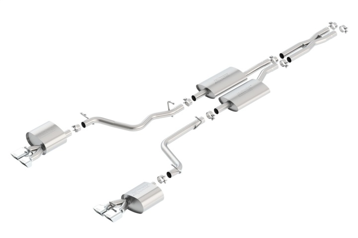 bor140482 2011-2014 Dodge Challenger SE / SXT V6 Cat-Back Avgassystem S-Type Borla