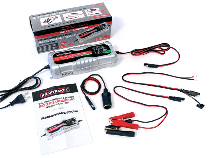 Batteriladdare 12v - 24v / 200ah - 10A Laddstyrka Dino Kraftpaket i gruppen Universala produkter / Motorsportprodukter / Verktyg & Tillbehör / Verktyg & Garagetillbehör hos DDESIGN AB (dk-119000750641)