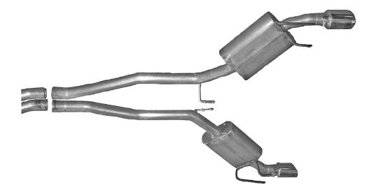 gib320002 Camaro 6.2L 2010 Aluminiserat Cat-Back Avgassystem Gibson