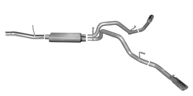 gib5658 Chevrolet Silverado 1500 LS 5.3L 15-18 Aluminiserat Cat-Back Avgassystem Gibson