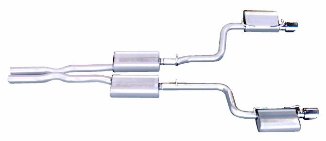 gib617004-1 300C SRT-8 6.1L 05-11 Dual Exhaust Rostfritt Cat-Back Avgassystem Gibson