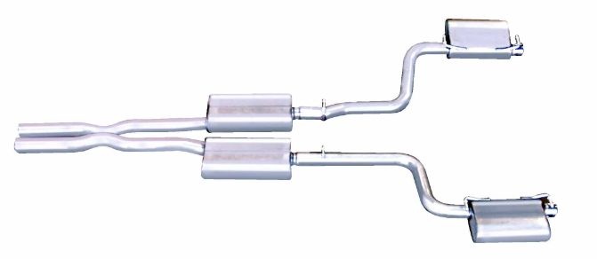 gib617005-1 Challenger 6.4L 11-14 Dual Exhaust Rostfritt Cat-Back Avgassystem Gibson