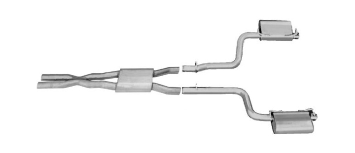 gib617007 Challenger 3.6L 11-15 Dual Exhaust Rostfritt Cat-Back Avgassystem Gibson