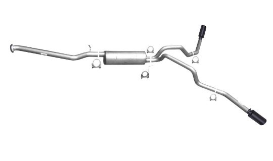 gib65003B-3 Silverado / Sierra 1500 4.3L-4.8L-5.3L 2007 Rostfritt Black Elite Cat-Back Avgassystem Gibson