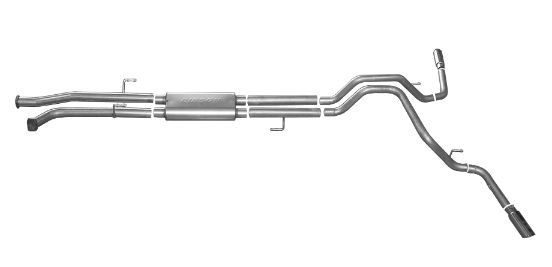 gib67501-1 Tundra 4.7L 07-09 CrewMax, Short Bed, Double Cab, Standard Bed Rostfritt Cat-Back Avgassystem Gibson