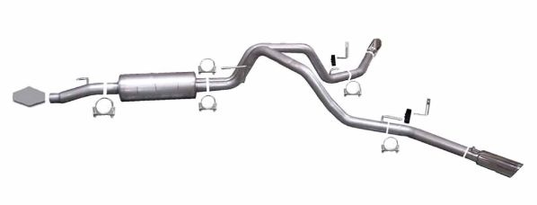 gib69012-1 F-150 SVT Raptor Pickup 5.4L 10-12 Rostfritt Cat-Back Avgassystem Gibson