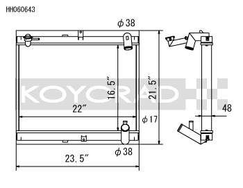 koyHH060643 Mazda RX-7 89-92 Aluminium Kylare Koyorad