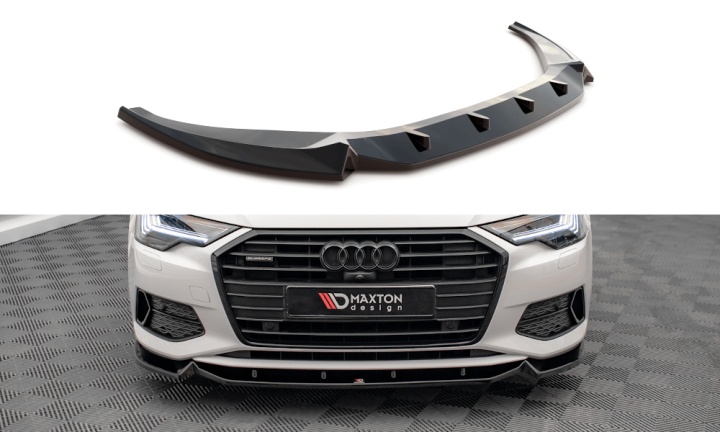 var-AU-A6-C8-FD2T Audi A6 C8 2019+ Frontsplitter V.2 Maxton Design 