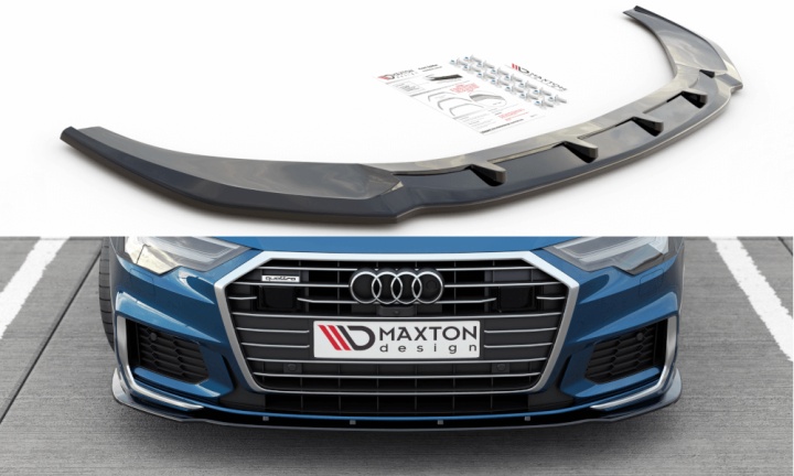 var-AU-A6-C8-SLINE-FD2T Audi S6 / A6 S-Line C8 2019+ Frontsplitter V.2 Maxton Design 