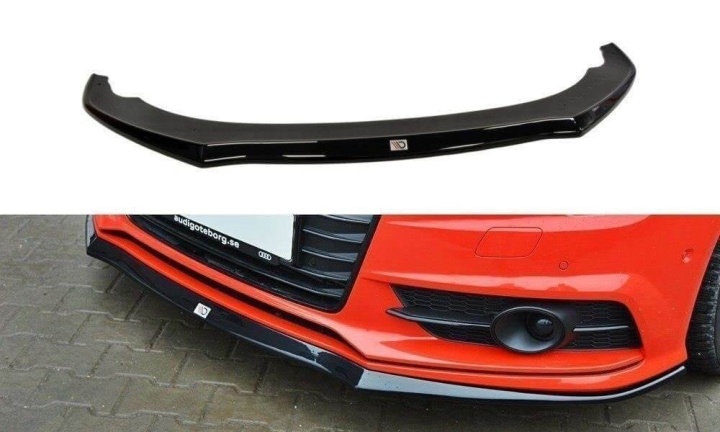 var-AU-A7-1F-SLINE-FD1T Audi S7 / S-Line 2014-2017 Frontsplitter V.1 Maxton Design 