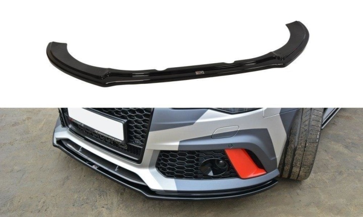 var-AU-RS6-C7-FD1T Audi RS6 C7 2013-2017 Front Splitter V.1 Maxton Design 