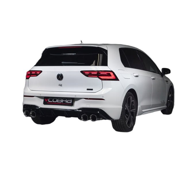 var-COBRA-VW125TP80 VW Golf R Mk8 2.0 TSI 2021+ Cat/GPF Back Avgassystem Cobra Sport