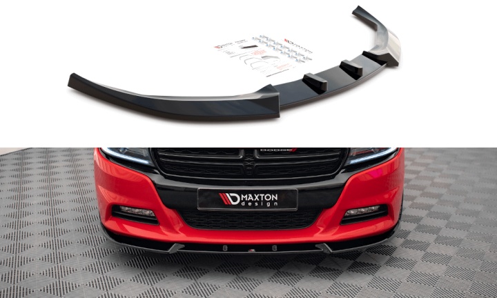 var-DO-CH-2-RT-FD1T Dodge Charger RT Mk7 Facelift 2014+ Frontsplitter V.1 Maxton Design 