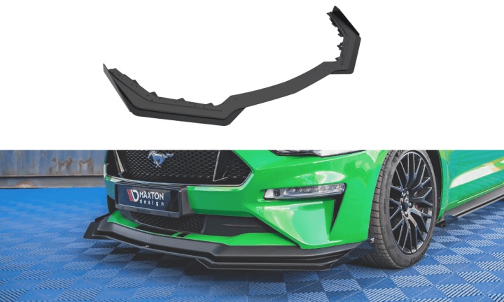 var-FOMU6FGTCNC-FD1B-FSF1 Ford Mustang MK6 Facelift 2017+ Street Pro Frontsplitter + Splitters V.1 Maxton Design 