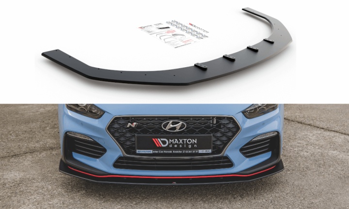 var-HYI303NCNC-FD2B Hyundai I30 N 2017+ Racing Durability Frontsplitter V.1 Maxton Design 