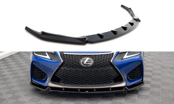 var-LE-GSF-4F-FD1T Lexus GS F Mk4 Facelift 2015-2020 Frontsplitter V.1 Maxton Design 