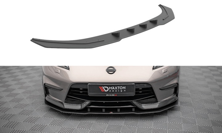 var-NI370ZNISMOCNC-FD1B Nissan 370Z Nismo 2014-2020 Street Pro Frontsplitter V.1 Maxton Design 