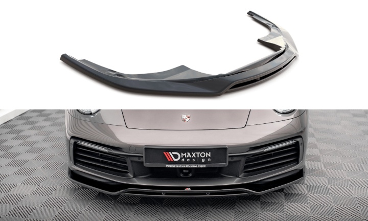 var-PO-911-992-CA-4S-FD1T Porsche 911 Carrera 4S 992 2019+ Frontsplitter V.1 Maxton Design 