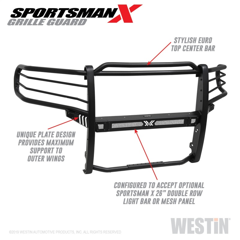 Dodge Ram 1500 2019-2024 Sportsman X Bull Bar / Frontbåge Westin - Texturerad Svart i gruppen Välj bilmodell / Dodge / Ram 19+ / Styling / Stötfångare hos DDESIGN AB (wes40-33975)