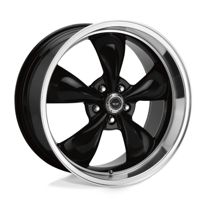 wlp-AR105M7866B American Racing Torq Thrust M 17X8 ET30 5x114.3 72.60 Gloss Black W/ Machined Lip