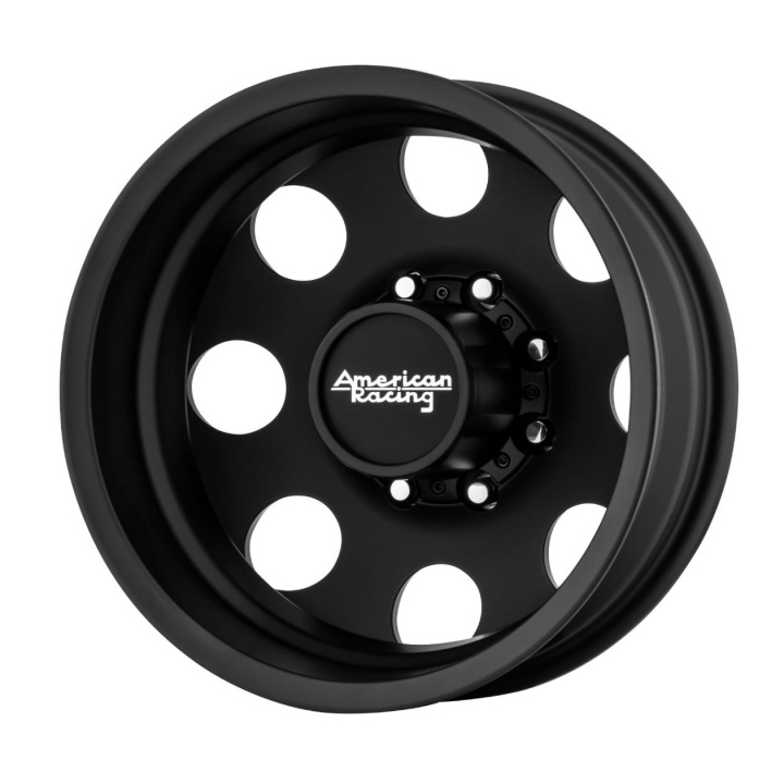 wlp-AR204765827140N American Racing Baja Dually 17X6.5 ET-140 8X200 142.00 Satin Black - Rear