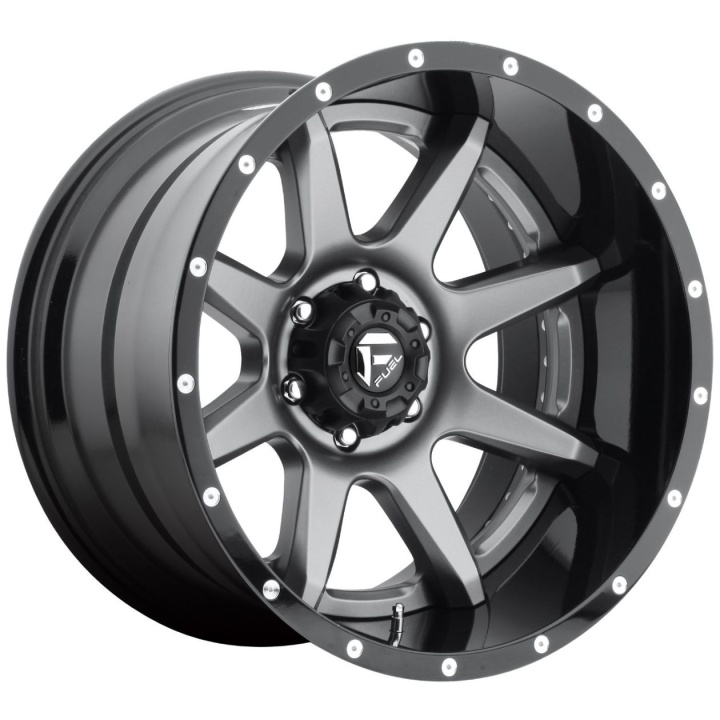 wlp-D23820005647 Fuel 2PC Rampage 20X10 ET-19 5X150 110.10 Matte Gun Metal Black Lip