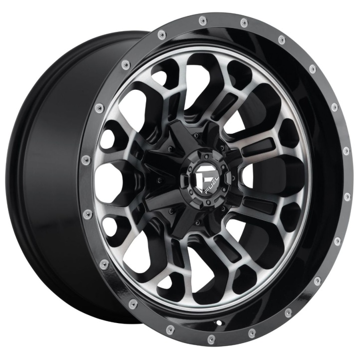 wlp-D56117902645 Fuel 1PC Crush 17X9 ET-12 5x114.3/5.0 78.10 Gloss Machined Double Dark Tint