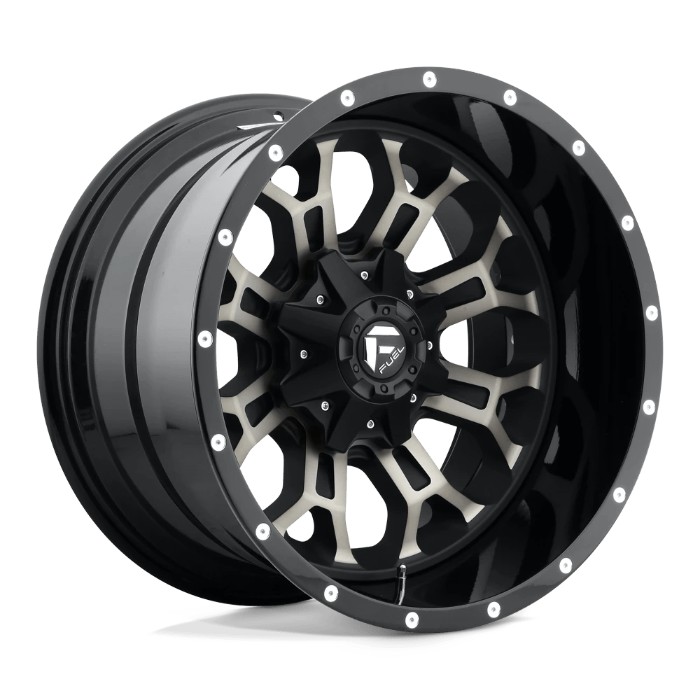 wlp-D56117907050 Fuel 1PC Crush 17X9 ET1 5X139.7/150 110.10 Gloss Machined Double Dark Tint