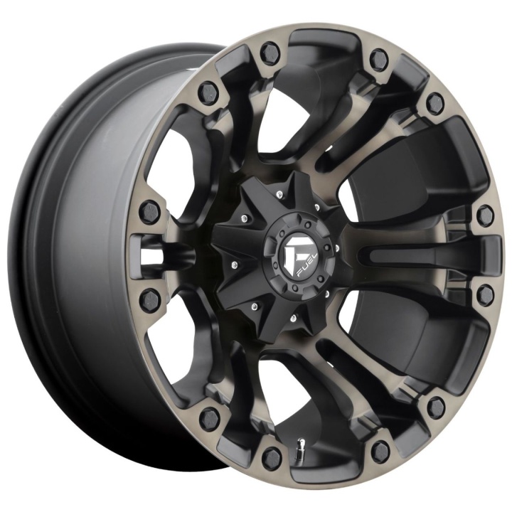 wlp-D56917002647 Fuel 1PC Vapor 17X10 ET-18 5x114.3/5.0 78.10 Matte Black Double Dark Tint