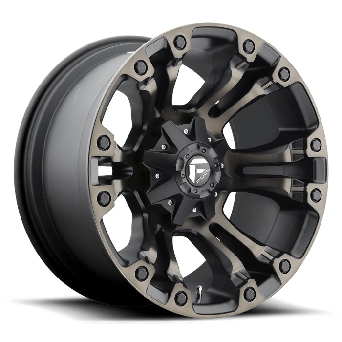 wlp-D56917008247 Fuel 1PC Vapor 17X10 ET-18 8X165.1 125.10 Matte Black Double Dark Tint