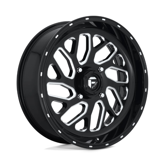 wlp-D5812070A644 Fuel UTV Triton 20X7 ET13 4X137 110.10 Gloss Black Milled