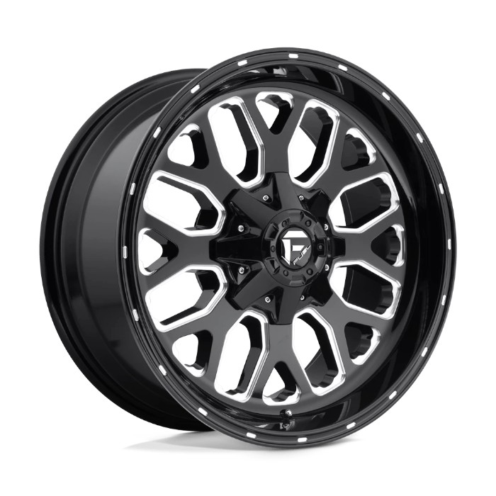 wlp-D58820001747 Fuel 1PC Titan 20X10 ET-18 8X170 125.10 Gloss Black Milled