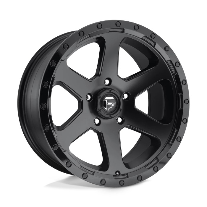 wlp-D58916808345 Fuel 1PC Ripper 16X8 ET1 6X139.7 108.00 Matte Black Gloss Black Lip