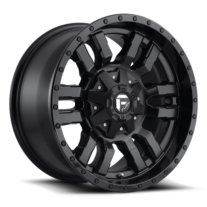 wlp-D59617909849 Fuel 1PC Sledge 17X9 ET2 6X135/139.7 106.10 Matte Black Gloss Black Lip