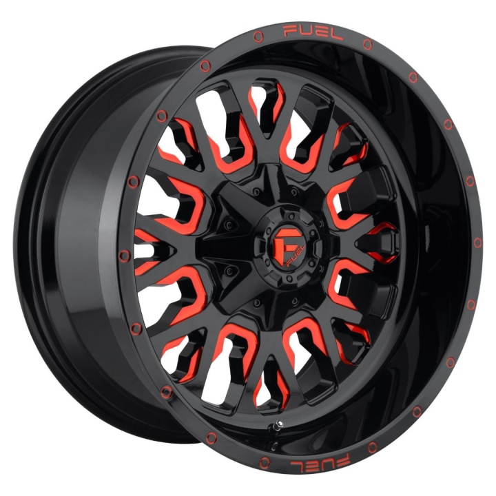 wlp-D61217909850 Fuel 1PC Stroke 17X9 ET1 6X135/139.7 106.10 Gloss Black Red Tinted Clear