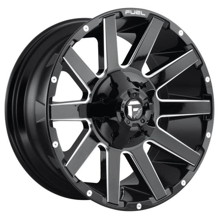 wlp-D61518902645 Fuel 1PC Contra 18X9 ET-12 5x114.3/5.0 78.10 Gloss Black Milled